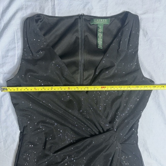 Black Ralph Lauren Evening Dress with Faux Side Slit - Picture 13 of 14